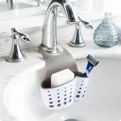 The Decor Haven Küche & Esszimmer-Seifenständer mit Saugnapf – Organizer-Regal für die Küchenspüle