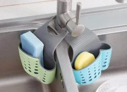 The Decor Haven Küche & Esszimmer-Seifenständer mit Saugnapf – Organizer-Regal für die Küchenspüle