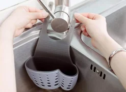 The Decor Haven Küche & Esszimmer-Seifenständer mit Saugnapf – Organizer-Regal für die Küchenspüle