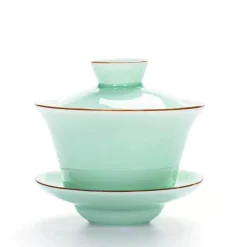 Plates u0026 More Küche & Esszimmer-Seladon-Kung-Fu-Teeset – 140 ml Gaiwan für Pu-Erh-Tee