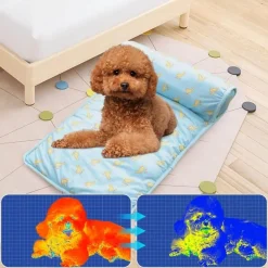 Furendo Haustierzubehör|Haustierbetten-Selbstkühlendes Haustierbett – Sommerkomfort für Hunde und Katzen