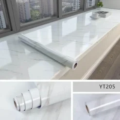 Timeless Touch Küche & Esszimmer-Selbstklebende, wasserdichte Tapete mit Marmoreffekt