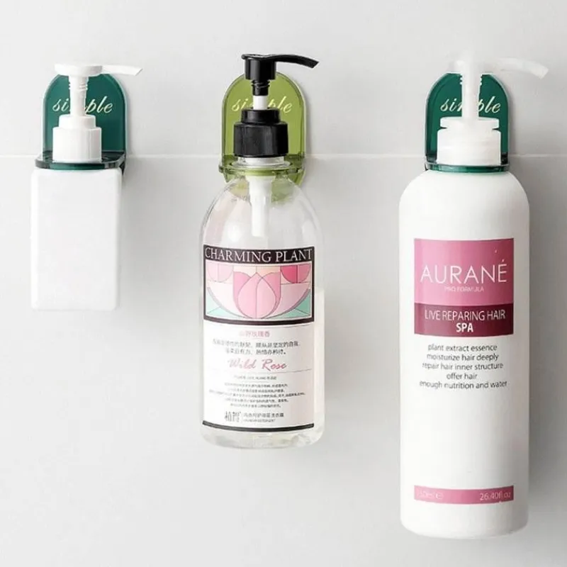 Tranquil Waters Badezimmer|Küche & Esszimmer-Selbstklebender Badezimmer-Flaschenhalter – Minimalistischer Dusch-Organizer