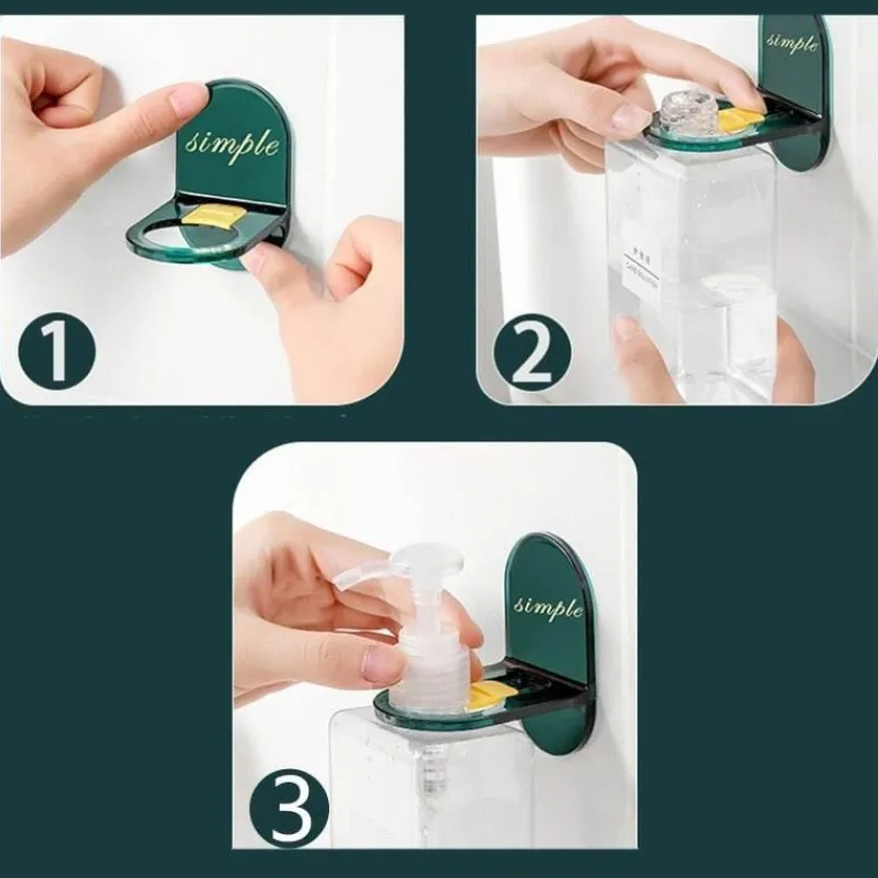 Tranquil Waters Badezimmer|Küche & Esszimmer-Selbstklebender Badezimmer-Flaschenhalter – Minimalistischer Dusch-Organizer