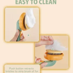 Furendo Haustierzubehör|Reinigungswerkzeuge Für Haustiere-Selbstreinigende Tierhaarbürste – Fellpflegewerkzeug für Katzen und Hunde