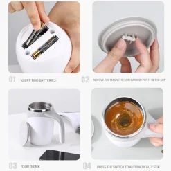 The Cozy Mug Küche & Esszimmer-Selbstrührender Thermobecher – Isolierter Magnetbecher