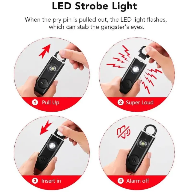 Cozy Living Camping Im Freien|Outdoor & Garten-Selbstverteidigungsalarm-Schlüsselanhänger - Persönliches Sicherheitswarngerät
