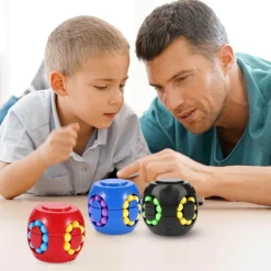 The Decor Haven Babyspielzeug-Sensorisches Anti-Stress-Würfelspielzeug - Rotierendes Lernspielzeug