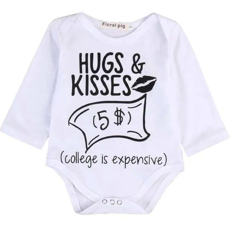 The Decor Haven Babykleidung|Babykleidung-Süßer Baby Body - Hugs Kisses Säuglingsoutfit