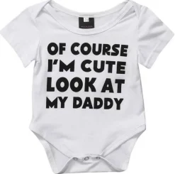 The Decor Haven Babykleidung|Babykleidung-Süßer Baby Bodysuit - Look at My Daddy Design