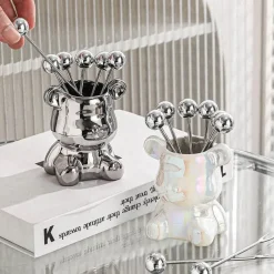 The Decor Haven Küche & Esszimmer-Süßer nordischer Bären-Obsthalter – Entzückender Lebensmittel-Organizer