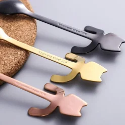 The Cozy Mug Küche & Esszimmer-Süßer Teelöffel mit langem Griff und Katze