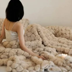 Cozy Haven Bettzeug-Serena Pelzdecke – weiche, gemütliche Überwurfdecke