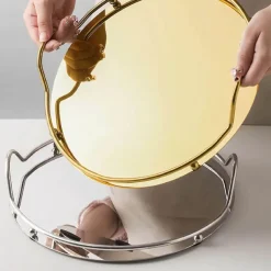 Cozy Nest Decor Wohndeko-Serviertablett aus Metall – elegante dekorative Platte