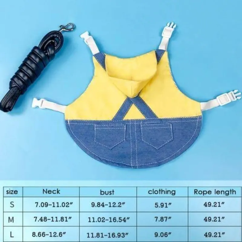 Decor Haustierzubehör-Süßes Kaninchen-Jeanskleid - Entzückendes Jeanskleid für Kinder