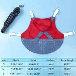 Decor Haustierzubehör-Süßes Kaninchen-Jeanskleid - Entzückendes Jeanskleid für Kinder