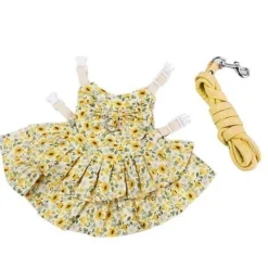 Decor Haustierzubehör-Süßes Kaninchen-Jeanskleid - Entzückendes Jeanskleid für Kinder