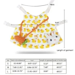 Decor Haustierzubehör-Süßes Kaninchen-Jeanskleid - Entzückendes Jeanskleid für Kinder