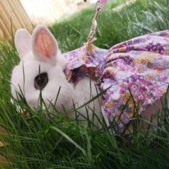 Decor Haustierzubehör-Süßes Kaninchen-Jeanskleid - Entzückendes Jeanskleid für Kinder