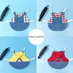 Decor Haustierzubehör-Süßes Kaninchen-Jeanskleid - Entzückendes Jeanskleid für Kinder