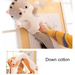 Plush Perch Bettzeug-Süßes Katzenplüschkissen - Weiches langes Katzenkissen