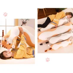 Plush Perch Bettzeug-Süßes Katzenplüschkissen - Weiches langes Katzenkissen