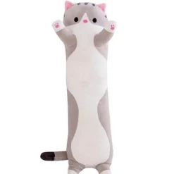 Plush Perch Bettzeug-Süßes Katzenplüschkissen - Weiches langes Katzenkissen