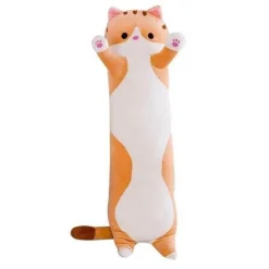 Plush Perch Bettzeug-Süßes Katzenplüschkissen - Weiches langes Katzenkissen