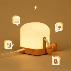 Bright Accents Beleuchtung-Süßes Toast-Nachtlicht – Dekorative Lampe für Kinder