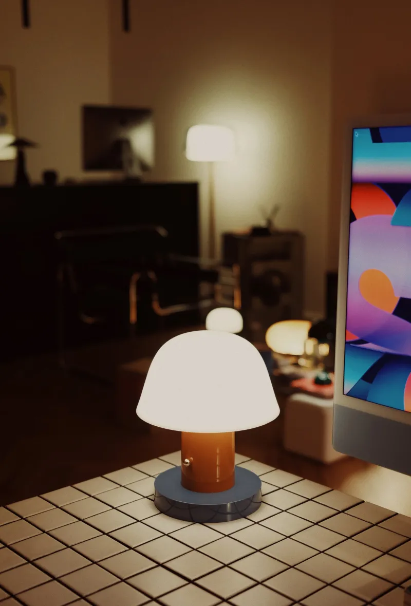 The Gilded Nest Beleuchtung|Wohndeko-Setago Table Lamp – Acrylic and Aluminum Lamp