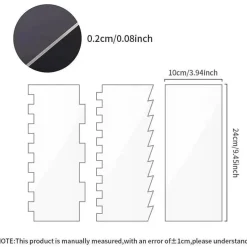 Tom Küche & Esszimmer-Sägezahn-Kuchenschaber-Set, unverzichtbare Werkzeuge für glattes, professionelles Gebäck
