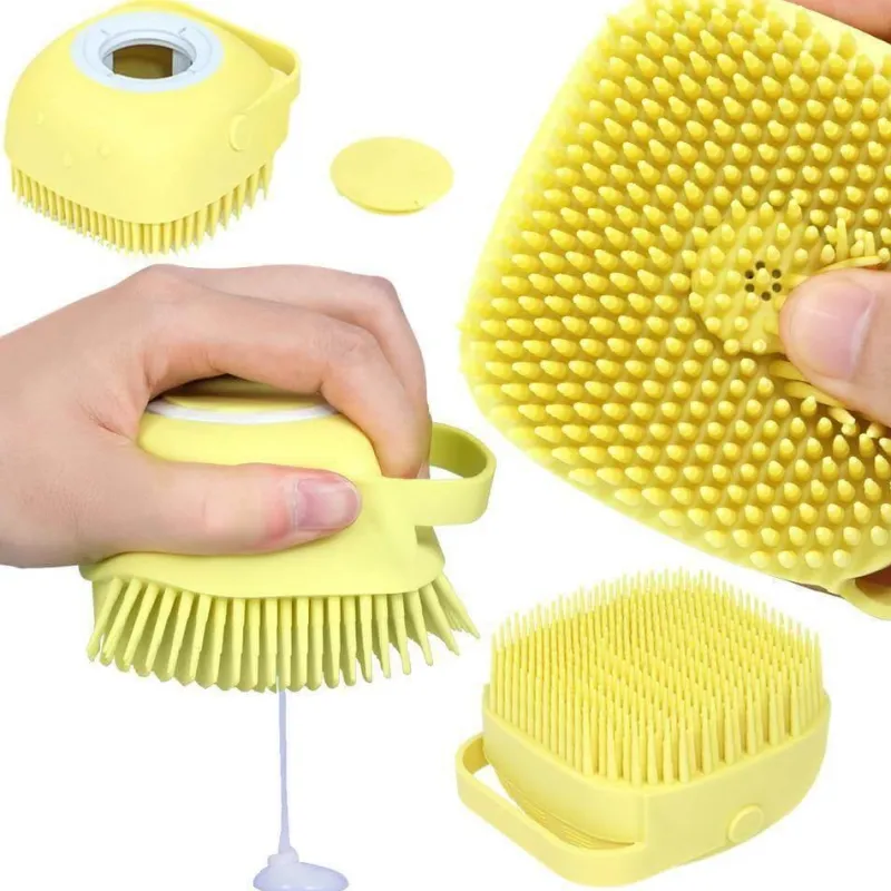 The Blissful Bath Haustierzubehör|Reinigungswerkzeuge Für Haustiere-Shampoo-Spenderbürste - Flüssigseifen-Badebürste