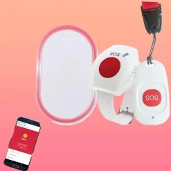 Tranquil Touch Mobilitäts- Und Support-Tools|Gesundheits-Gadgets-Sicherheitsarmband für Senioren - WiFi-SOS-Alarm