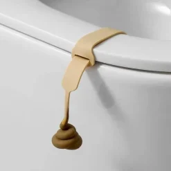 The Blissful Bath Badezimmer-Silicone Toilet Lid Lifter - Fun Poop Shaped Tool