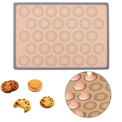 Tom Küche & Esszimmer-Silikon-Backmatte – Antihaft-Macaron-Muffin-Förmchen für die Küche zum Selbermachen