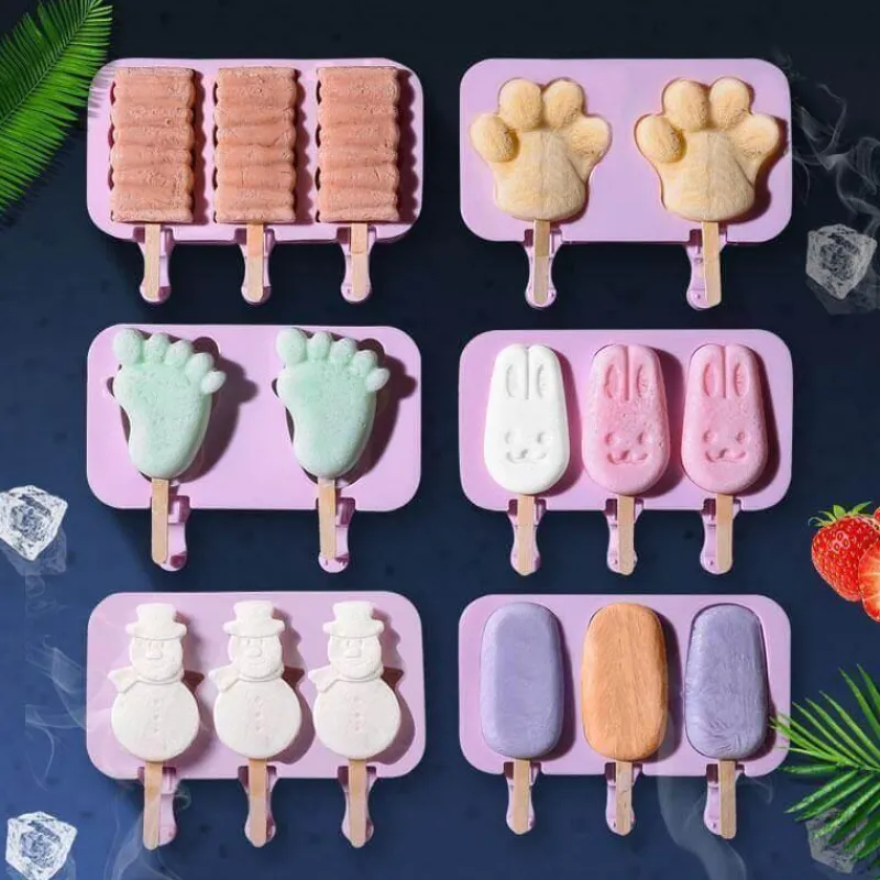 Deco Küche & Esszimmer-Silikon-Cartoon-Eiscremeformen – Hausgemachte Leckereien
