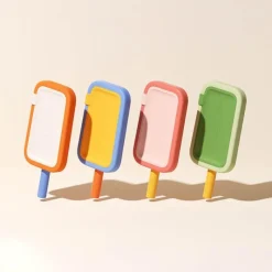 Decor Küche & Esszimmer-Silikon-Eisform für Stieleis – 2-in-1-Eismaschine mit Strohhalm