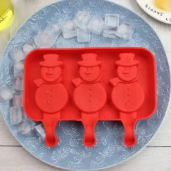 Tom Küche & Esszimmer-Silikon-Eisformen-Set mit Kaninchenmotiv – Eismaschine mit Holzstäbchen