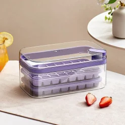 Decor Küche & Esszimmer-Silikon-Eiswürfelschale – Schnellverschluss-Eiswürfelbereiter