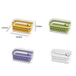 Decor Küche & Esszimmer-Silikon-Eiswürfelschale – Schnellverschluss-Eiswürfelbereiter