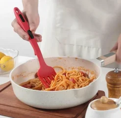 Tom Küche & Esszimmer-Silikon-Flexgabel – hitzebeständiges, antihaftbeschichtetes Küchenwerkzeug zum Backen und Rühren