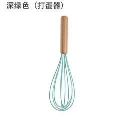 Tom Küche & Esszimmer-Silikon-Kochutensilien-Set – Küchenutensilien mit Holzgriff