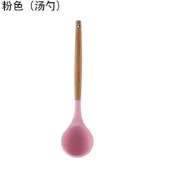 Tom Küche & Esszimmer-Silikon-Kochutensilien-Set – Küchenutensilien mit Holzgriff