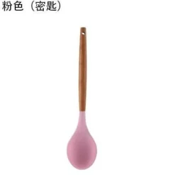 Tom Küche & Esszimmer-Silikon-Kochutensilien-Set – Küchenutensilien mit Holzgriff