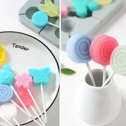 Tom Küche & Esszimmer-Silikon-Lolliform – DIY-Süßigkeiten-Dekor mit süßen Mustern