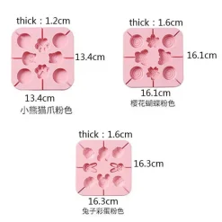 Tom Küche & Esszimmer-Silikon-Lolliform – DIY-Süßigkeiten-Dekor mit süßen Mustern