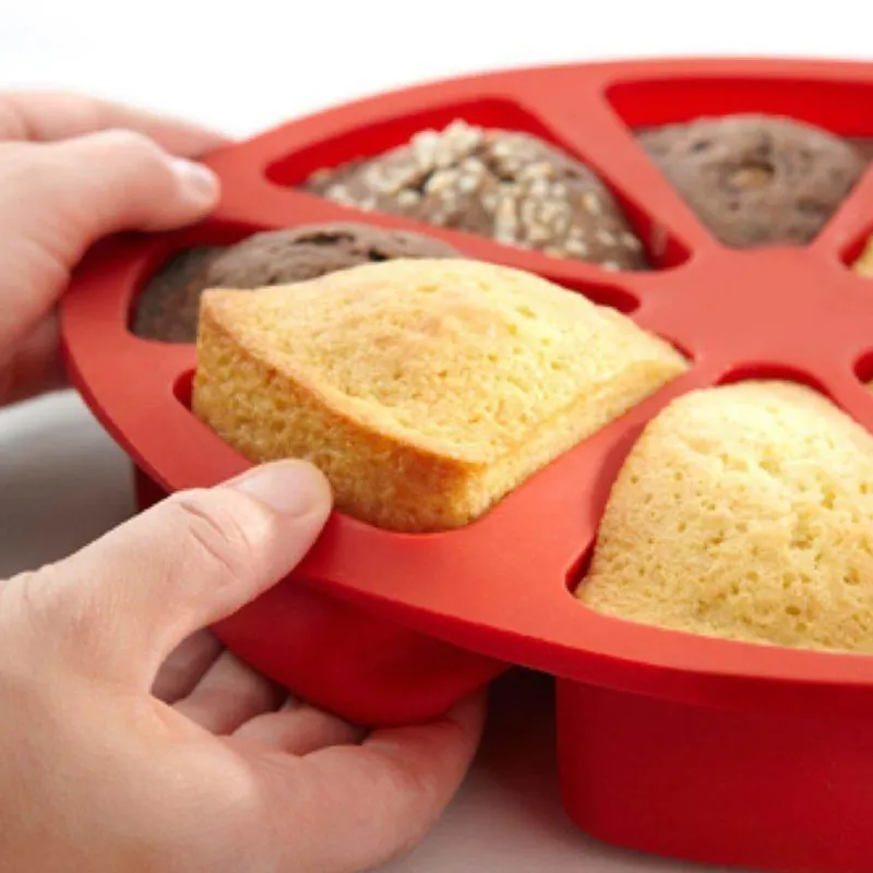 The Decor Haven Küche & Esszimmer-Silikon-Mehrfach-Kuchenform – Vielseitige Backform