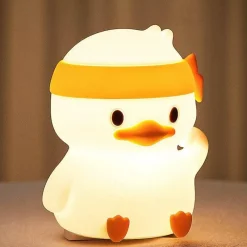 The Light Loft Beleuchtung-Silikon-Nachtlampe – Entzückendes Struggle Duck-Dekor fürs Kinderzimmer
