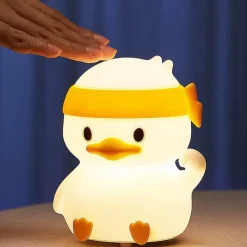 The Light Loft Beleuchtung-Silikon-Nachtlampe – Entzückendes Struggle Duck-Dekor fürs Kinderzimmer