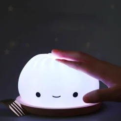 The Light Loft Beleuchtung-Silikon-Nachtlampe – süßes Dampfbrötchen-Design